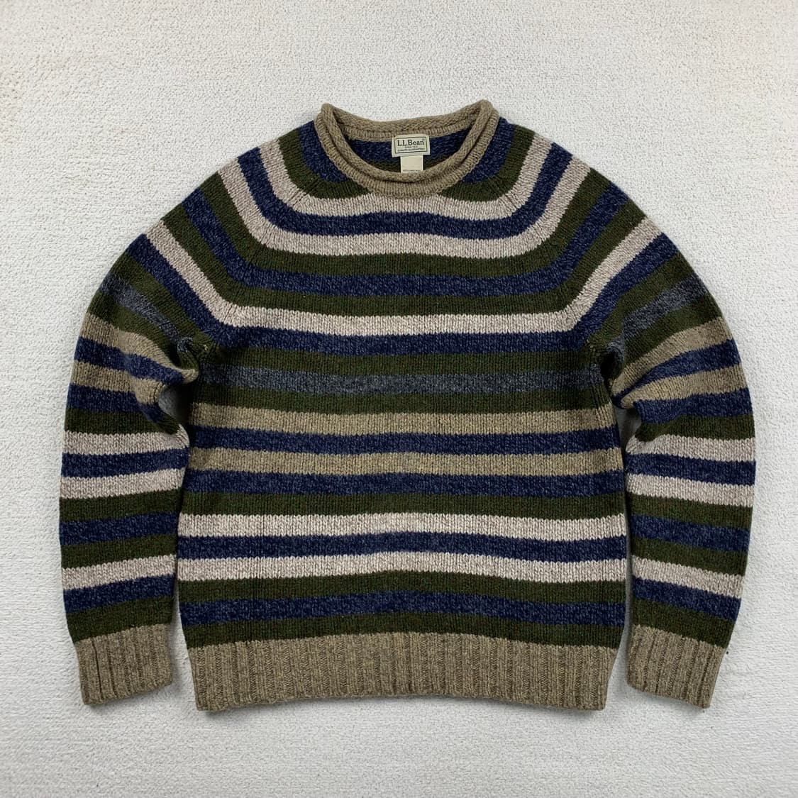 엘엘빈 믹스 스트라이프 롤넥 램스울 니트  상품이미지1