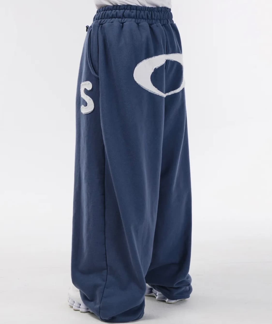 새상품)) 스켈리웩 로고 아플리케 스웨트 팬츠 [다크블루] 상품이미지1