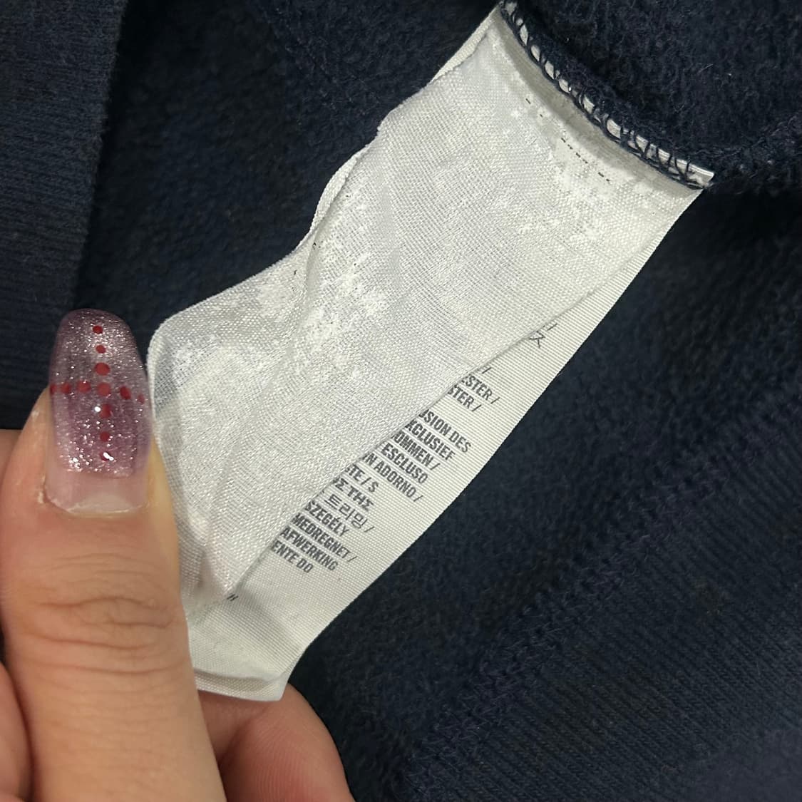 Hollister 홀리스터 버건디 로고 네이비 하이넥 자켓 상품이미지6