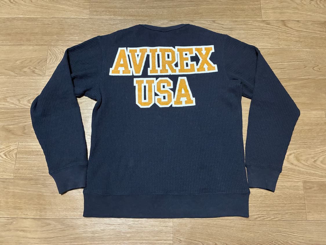 L) 아비렉스 와플 맨투맨 네이비 상품이미지4