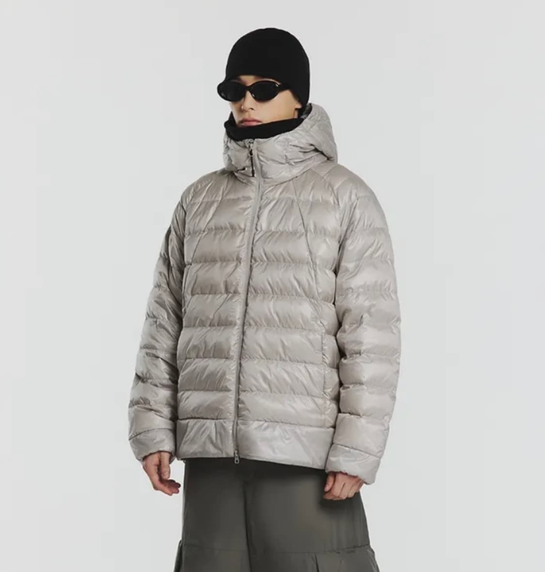 무신사 스탠다드 아이언 라이트 다운 자켓 패딩 라이트 그레이 상품이미지3