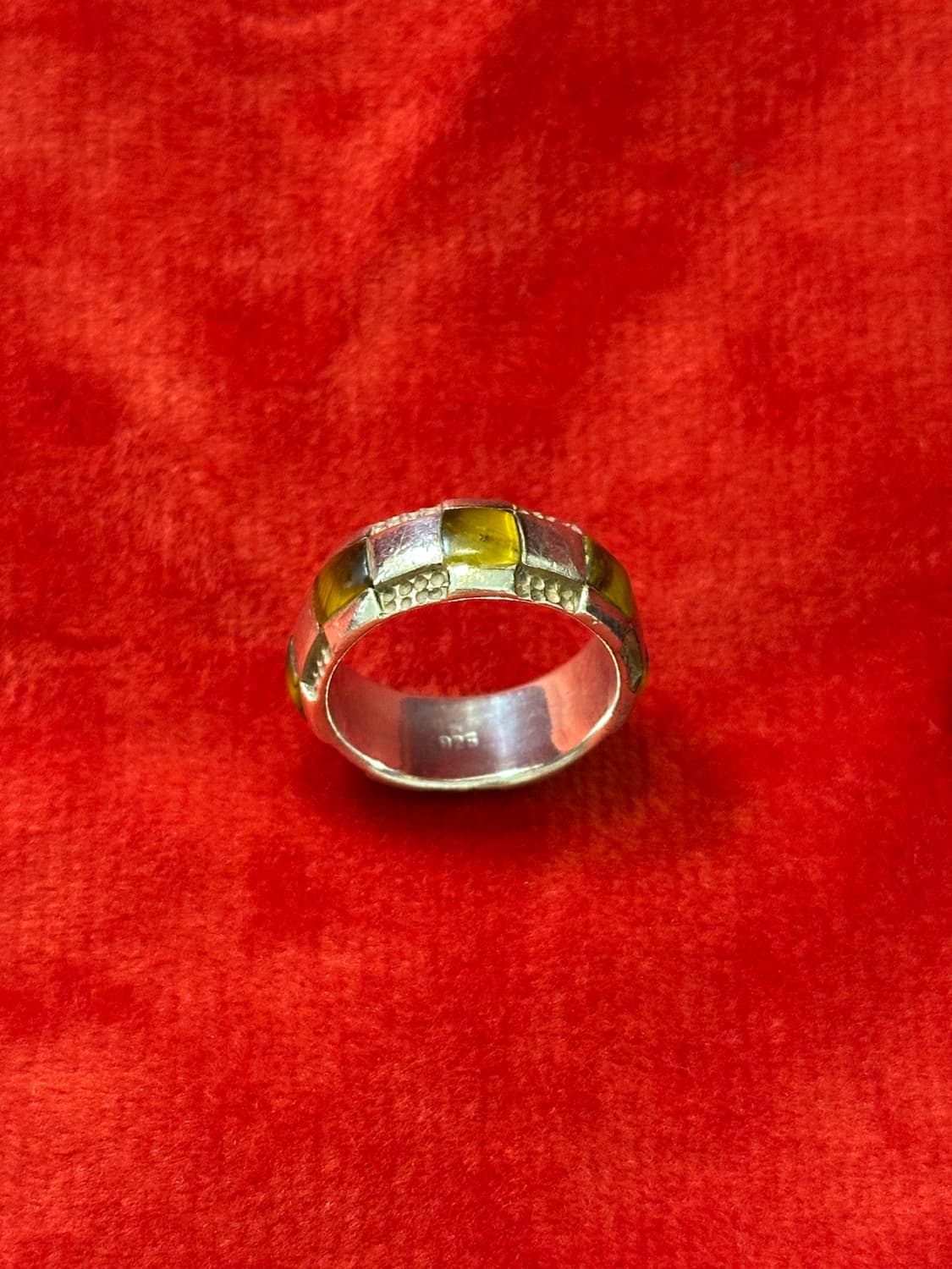 Vintage tiger-eyes checkboard 925silver 상품이미지3