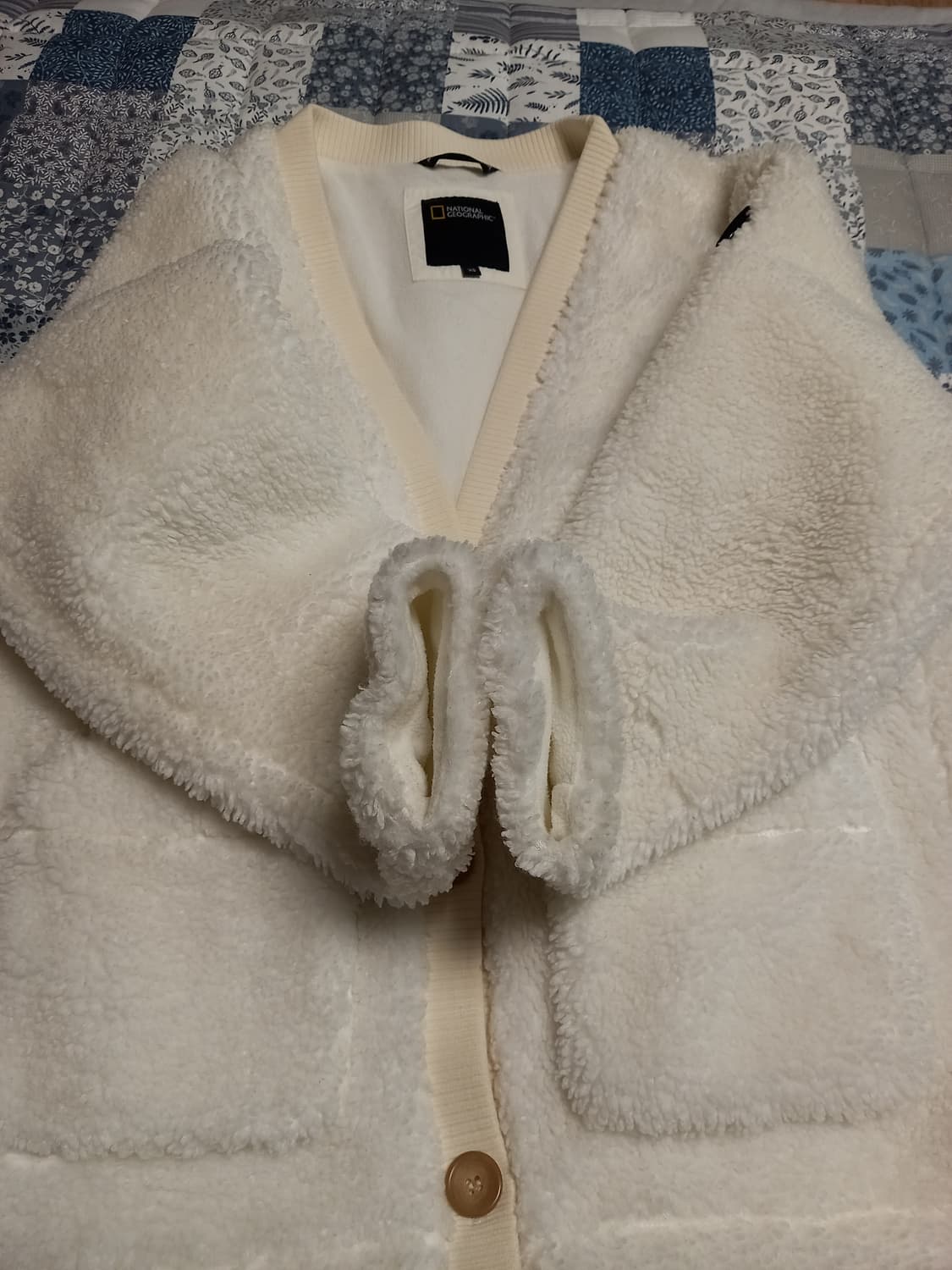 내쇼널지오그래픽 여성 뽀글이 가디건  아이보리   xs(실용90~95) 상품이미지7