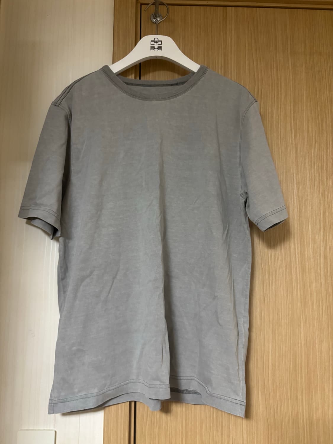 고낙 washed half sleeve 워시드 하프 슬리브 그레이 상품이미지2