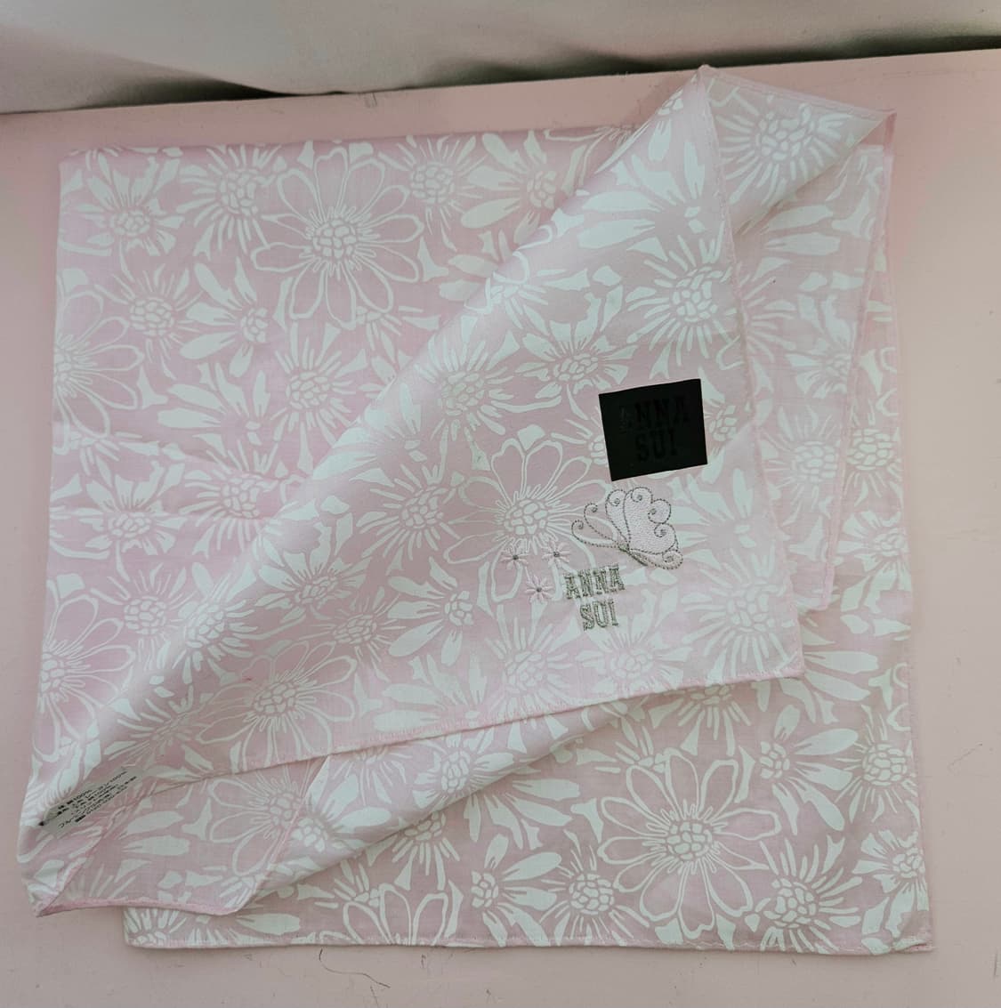 안나수이(ANNA SUI) 핑크 플라워 손수건 새상품 상품이미지4