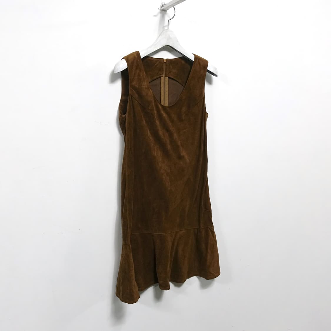 VINTAGE SUEDE  빈티지 브라운 스웨이드 슬리브리스 원피스  상품이미지2