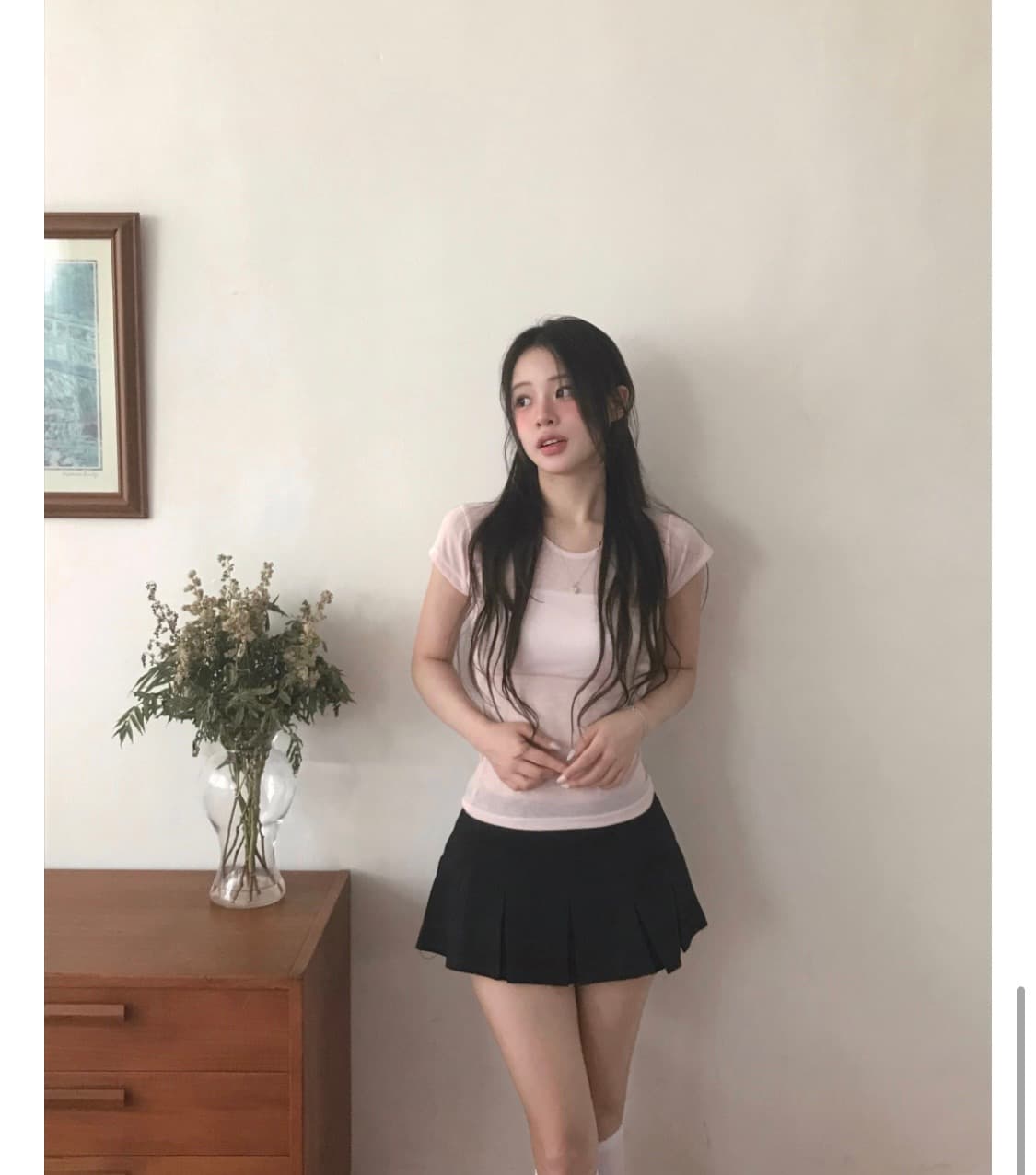 클라우드이모션 턴 플리츠 로우 미니 스커트 상품이미지6