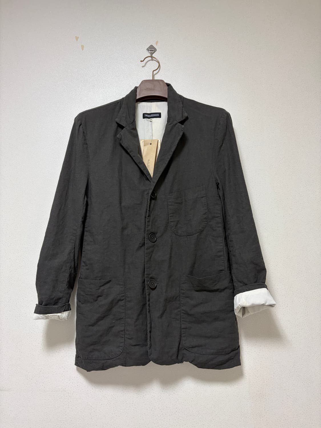 투빌더스하우스 린넨 챠콜 자켓 상품이미지2