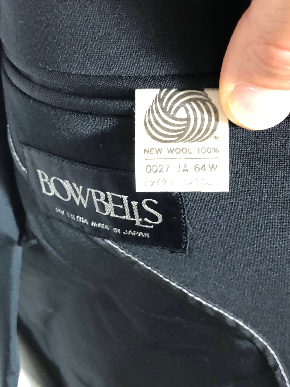 빈티지 울 블랙 더블 블레이저 자켓 상품이미지3