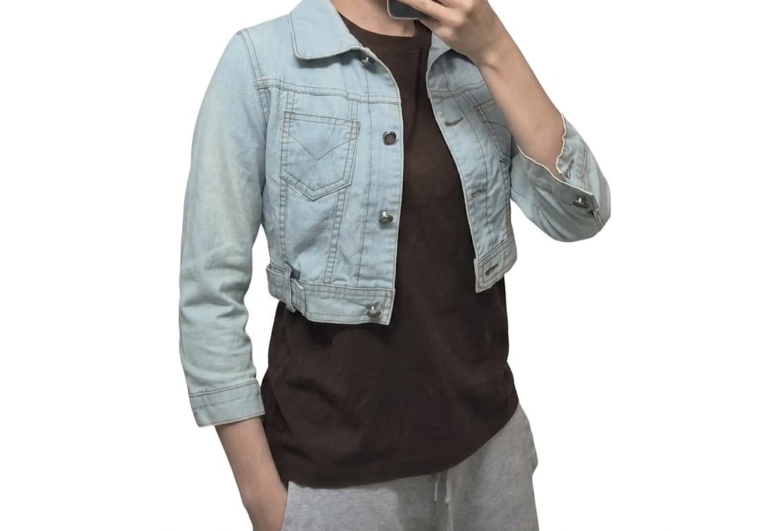 크롭 데님자켓/청자켓 y2k 빈티지 숏자켓 빈티지 상품이미지1