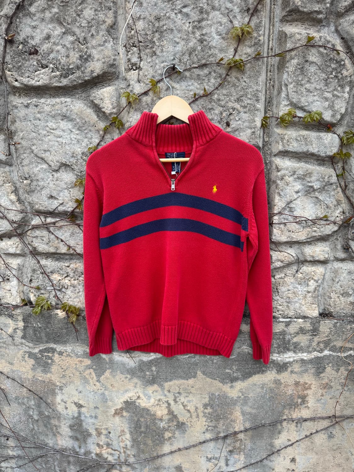 폴로 랄프로렌 빈티지 우먼 하프 집업 니트 상품이미지1