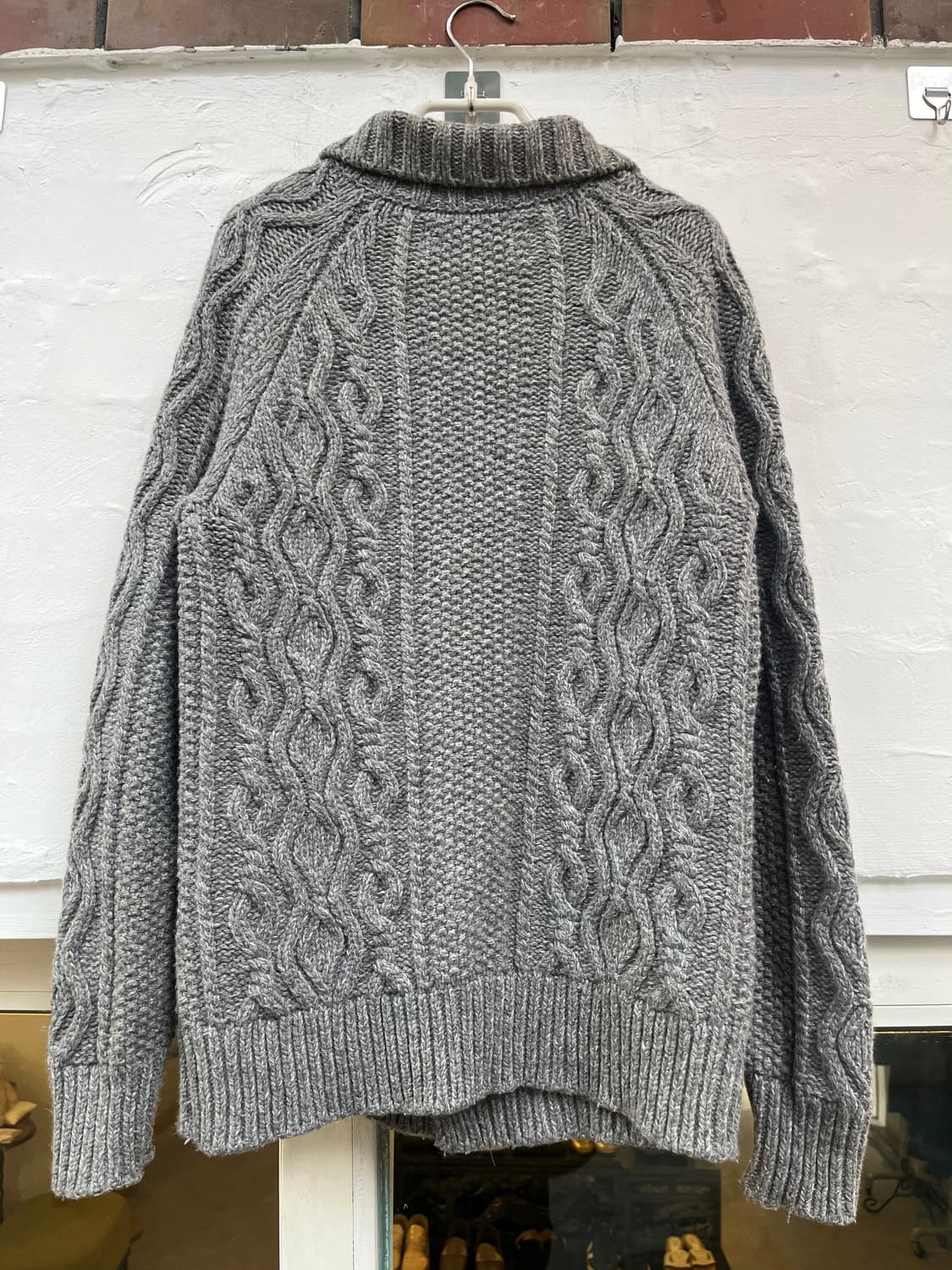 Franklin Marshall 케이블 니트 울 가디건 S 상품이미지9