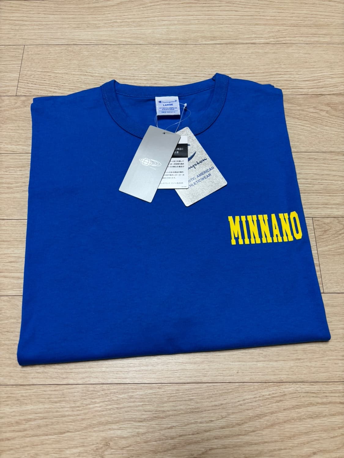 민나노 x 빔즈 x 챔피온 티셔츠 블루 L 상품이미지9