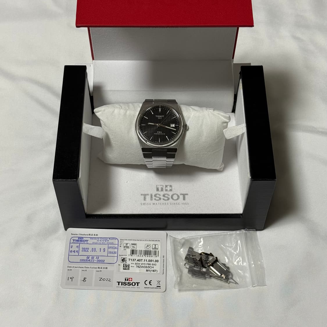 티쏘 PRX 파워매틱 80 오토매틱 검판 35mm 판매합니다 상품이미지3