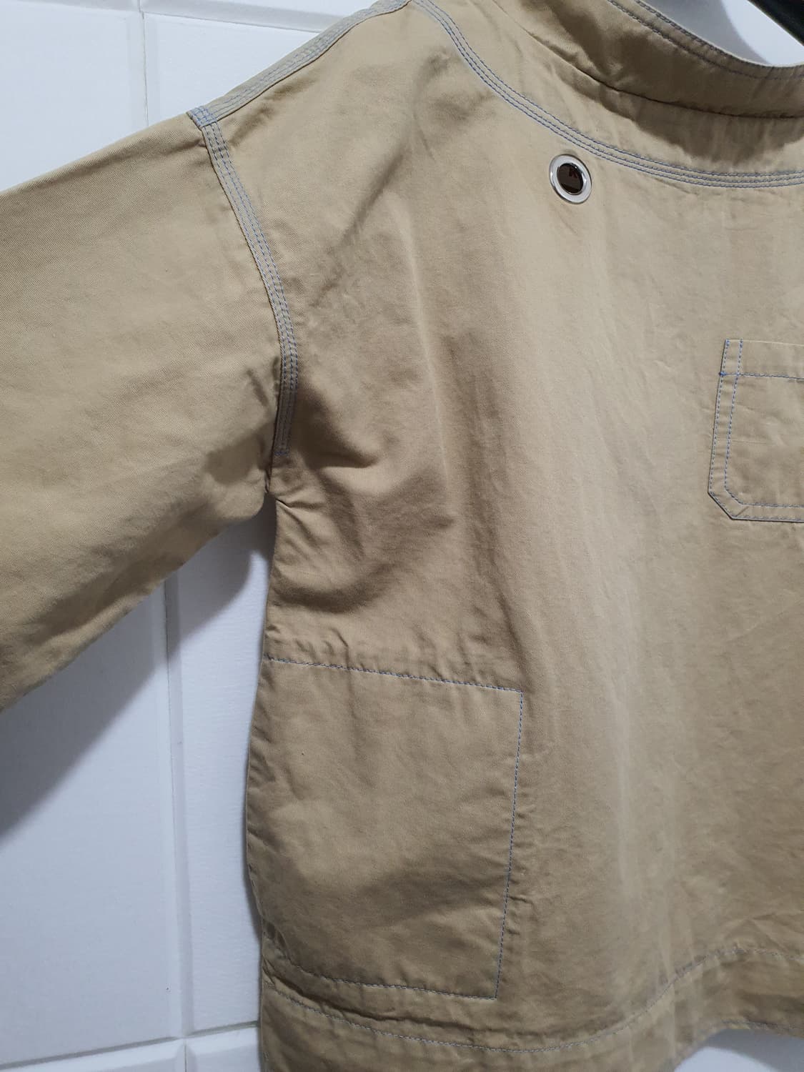 마르니 MARNI 카멜 아일렛 포켓 탑 사이즈 40 상품이미지4