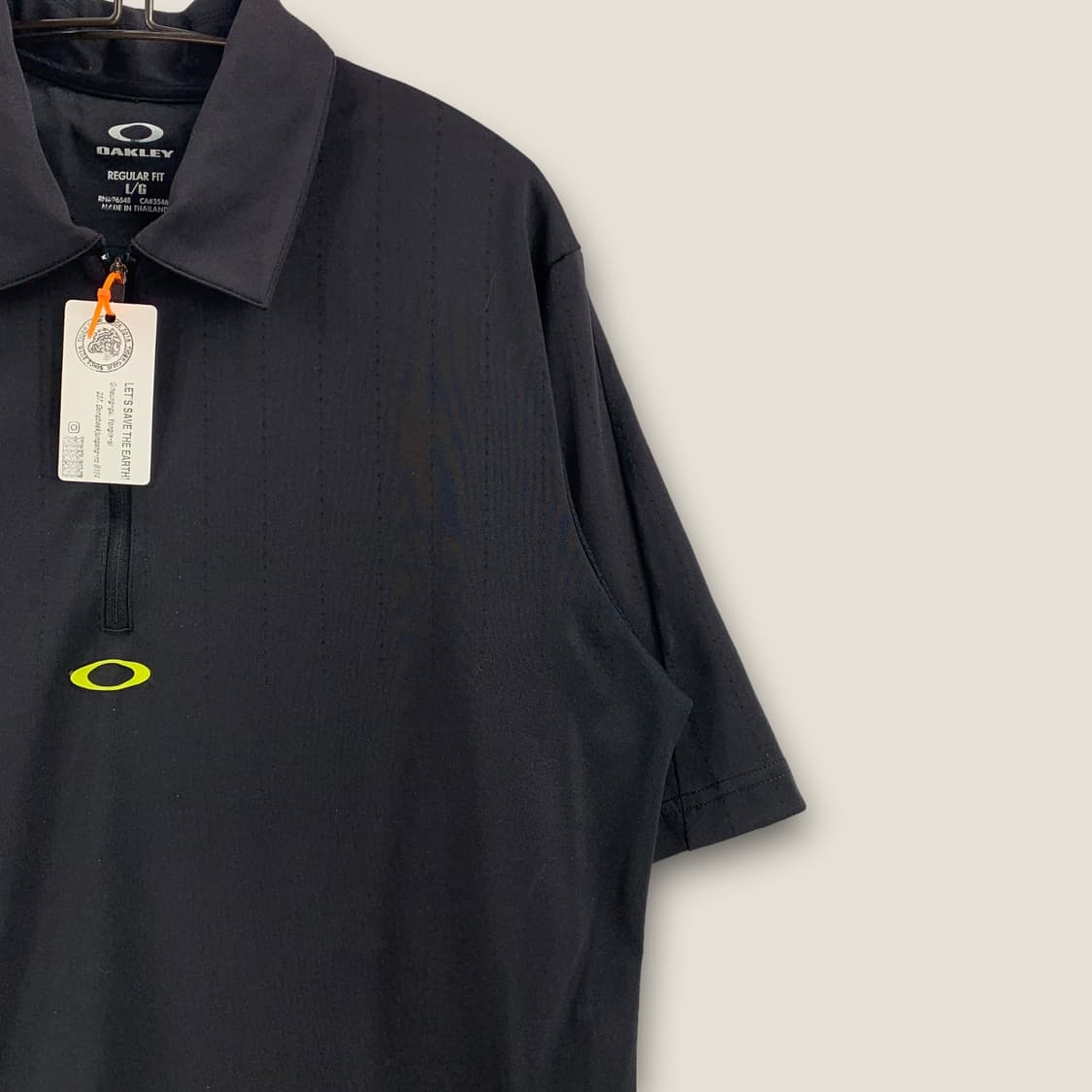 오클리 센터로고 하프집업 카라티 상품이미지4