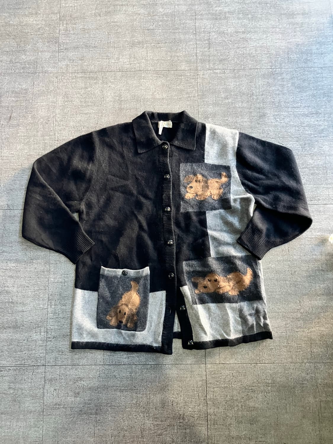 일본빈티지 Purezza 올드스쿨아메카지 90s 퍼피 카라가디건 상품이미지1