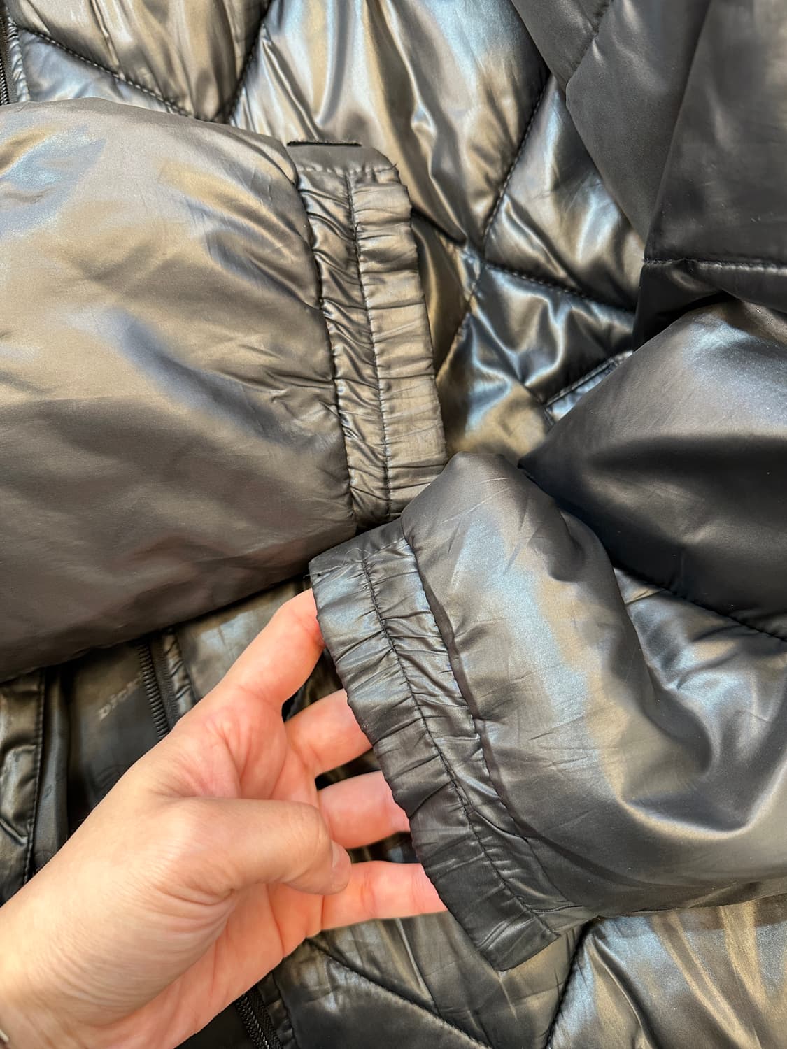 L) 디키즈 블랙 다이아 퀼팅 패딩 점퍼 상품이미지6