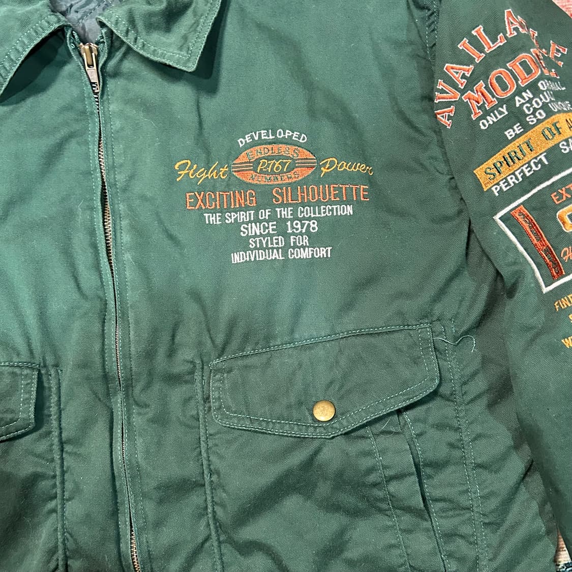 [XL] 일본 빈티지 자수 봄버 워크자켓 상품이미지4