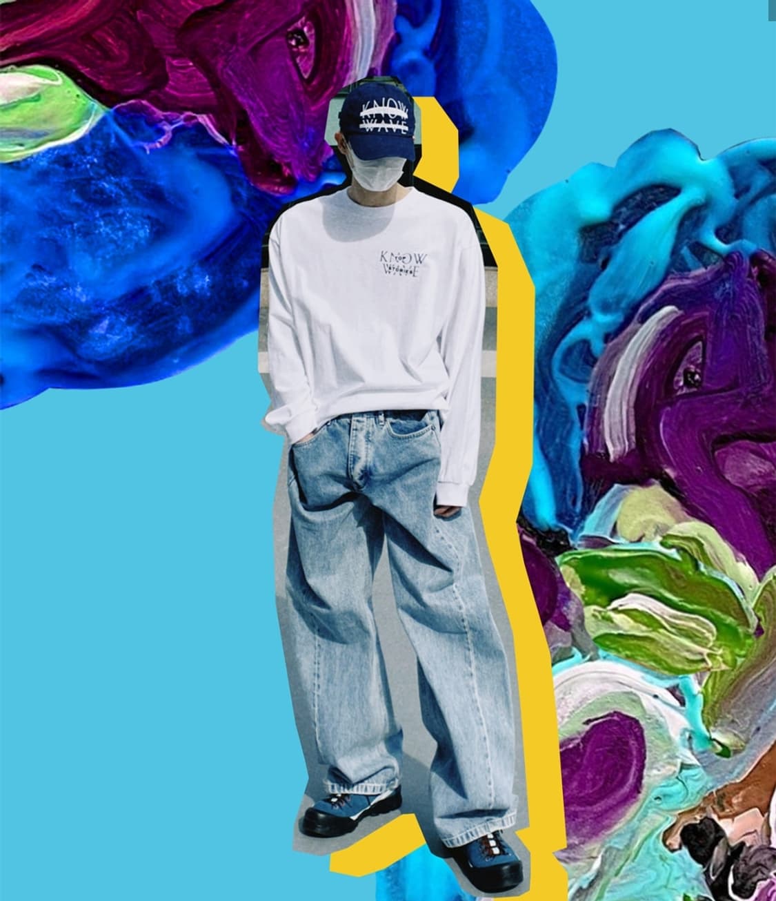노우 웨이브 볼캡 네이비 상품이미지1