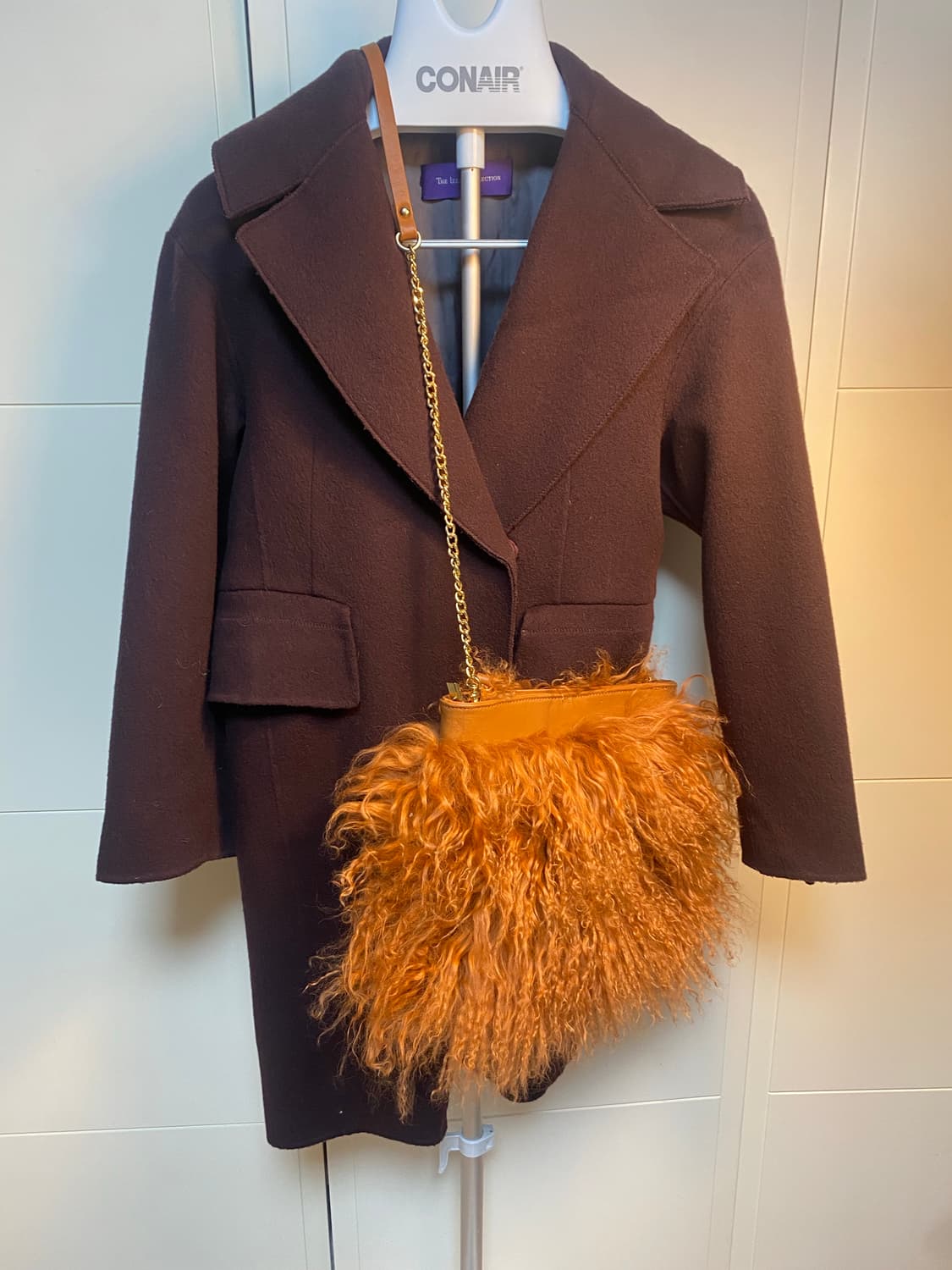 Peach 티벳 램스 퍼 숄더백 상품이미지7