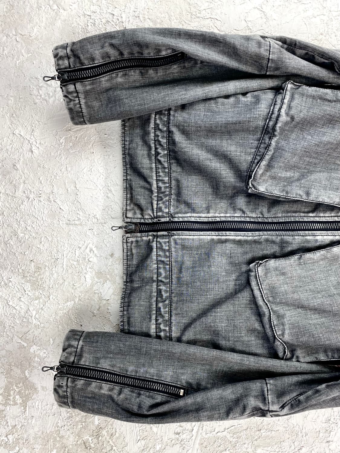 립 반 윙클 워시드 코튼 하이 넥 자켓 상품이미지5