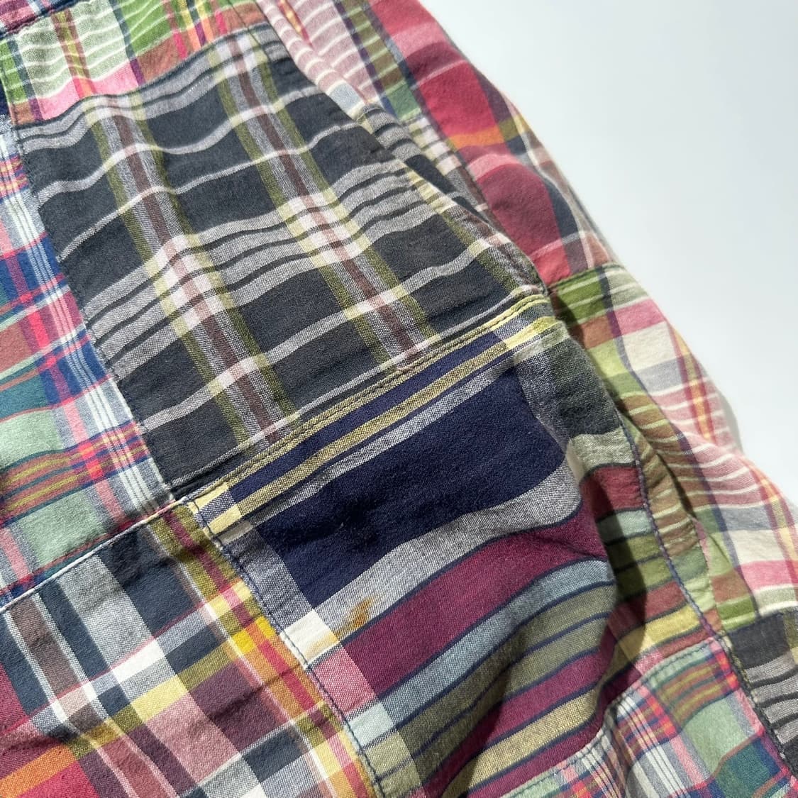 폴로 랄프로렌 마드라스 체크 패치워크 하프팬츠 반바지 상품이미지7