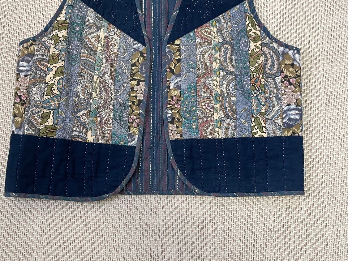 빈티지 캐피탈무드 보로 패치워크 베스트 J03531 상품이미지2