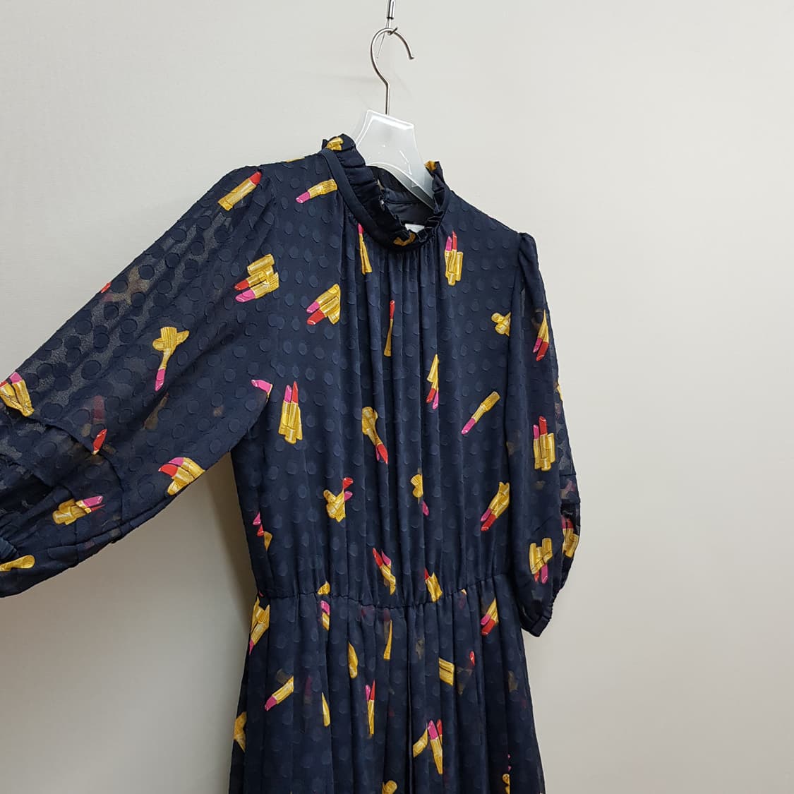 뮤베일 MUVEIL  프린팅 플리츠 롱 원피스 XS사이즈 상품이미지3