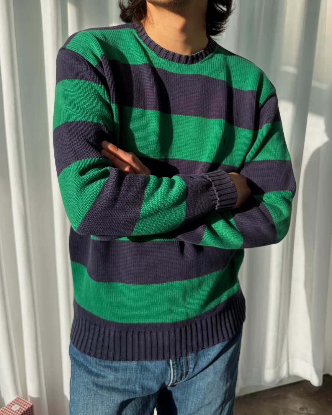 [M]폴로 랄프로렌 스트라이프 코튼 니트 상품이미지1