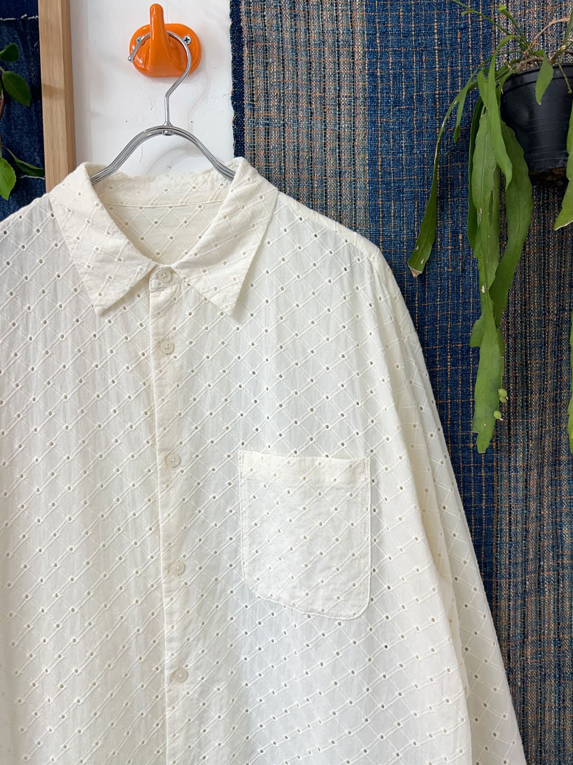 Embroidered Cotton Eyelet Shirt 상품이미지3