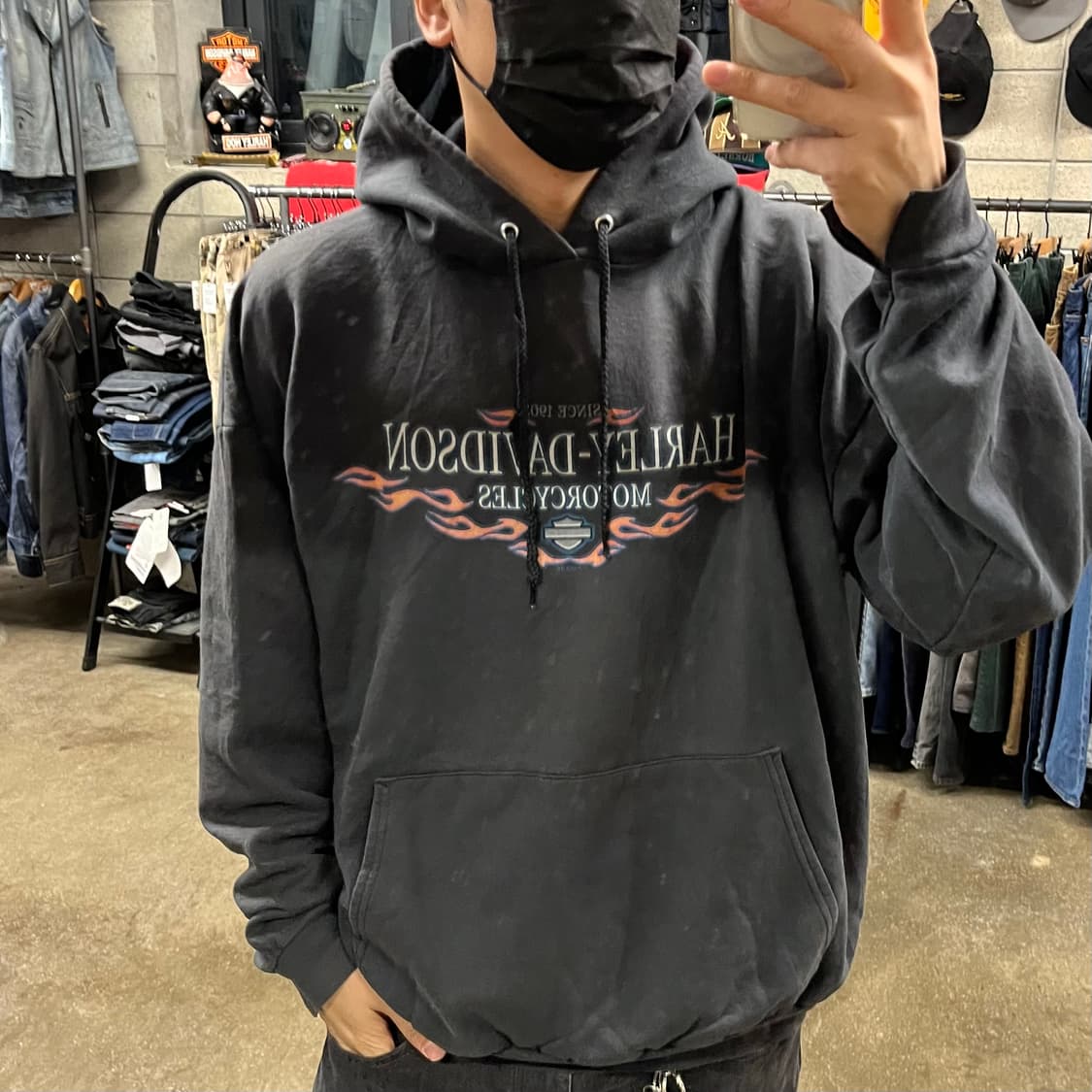 00s 할리데이비슨 플레임 후드티 (110) 상품이미지6