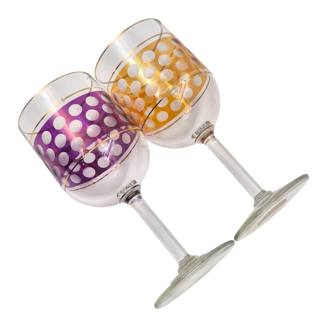 80s 오츠카 컬러 도트 애칭 고블렛 4p 세트 상품이미지2