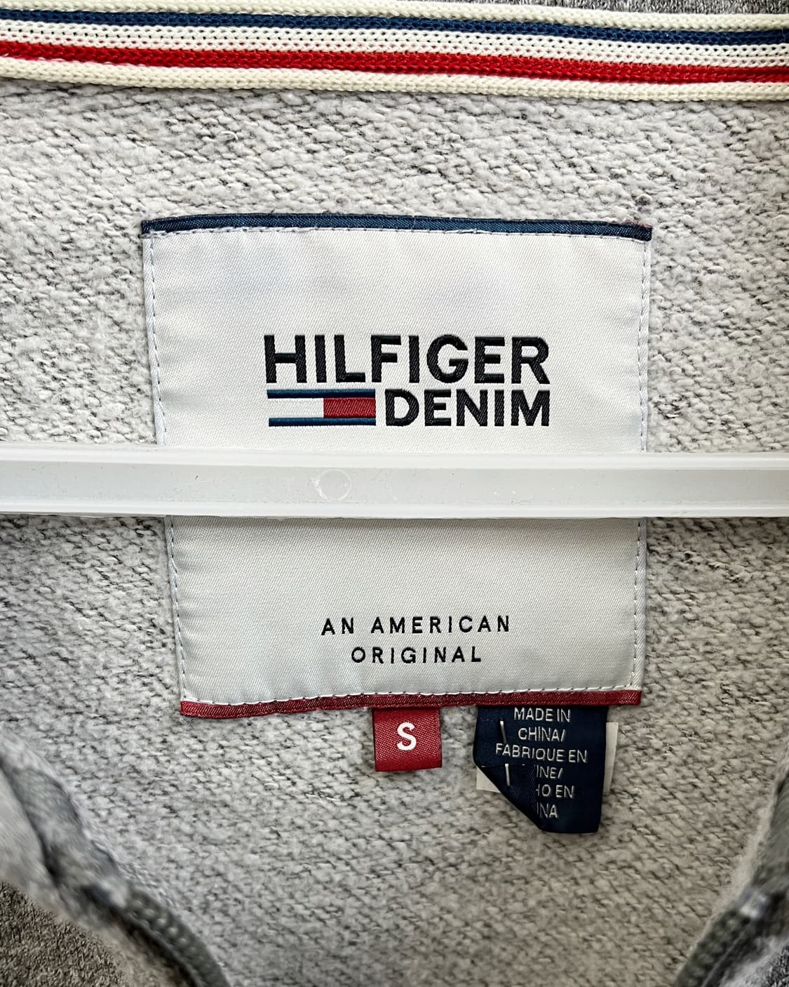 타미힐피거 아플리케 로고 그레이 후드집업 상품이미지9