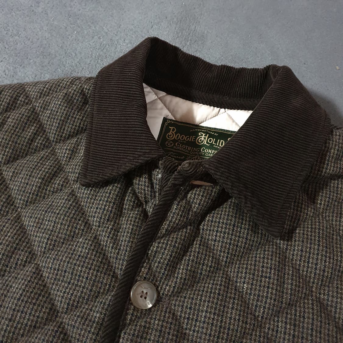 부기홀리데이 울 퀼티드 퀼팅 자켓 XL 브라운 상품이미지3