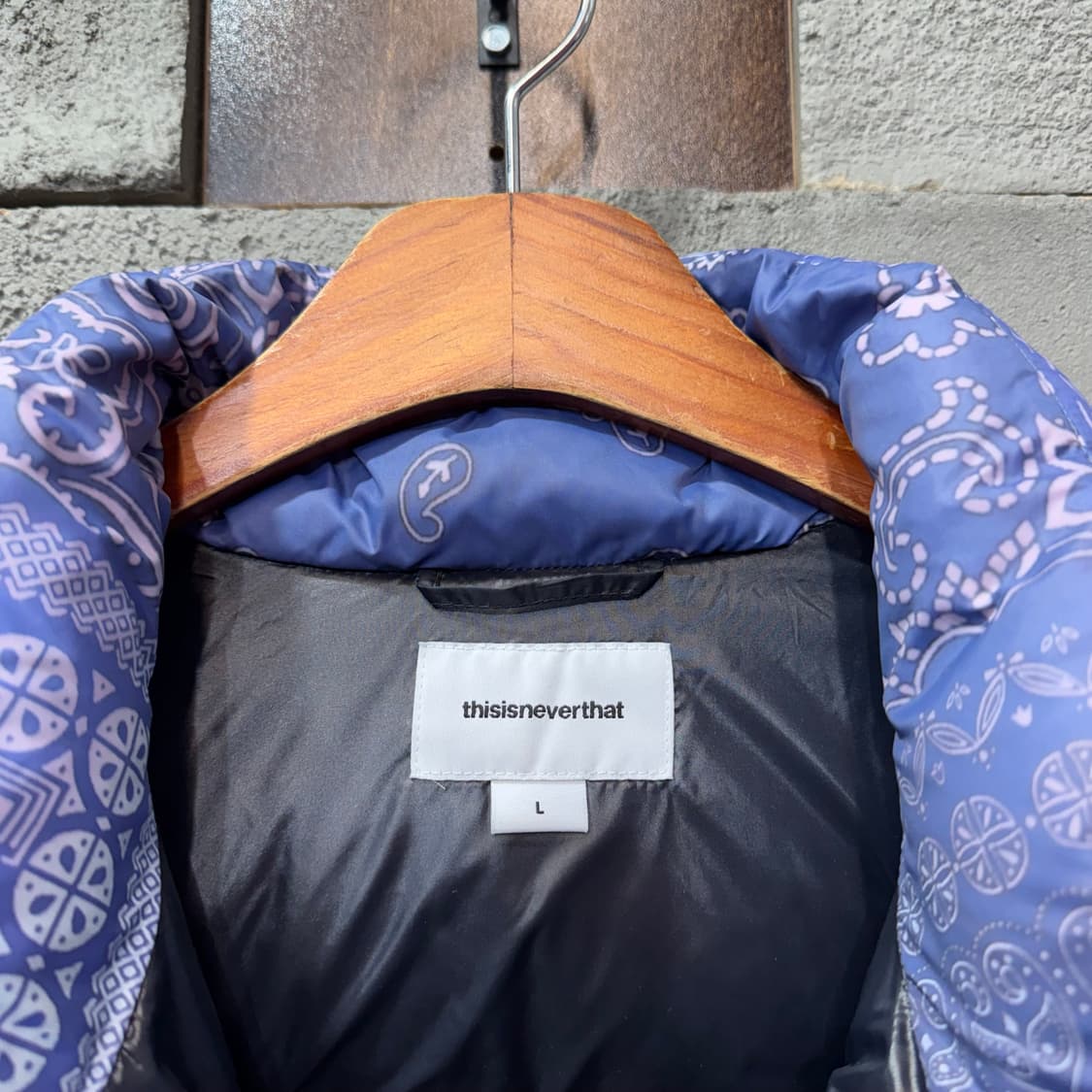 디스이즈네버댓 페이즐리 다운 패딩 (L)   상품이미지5