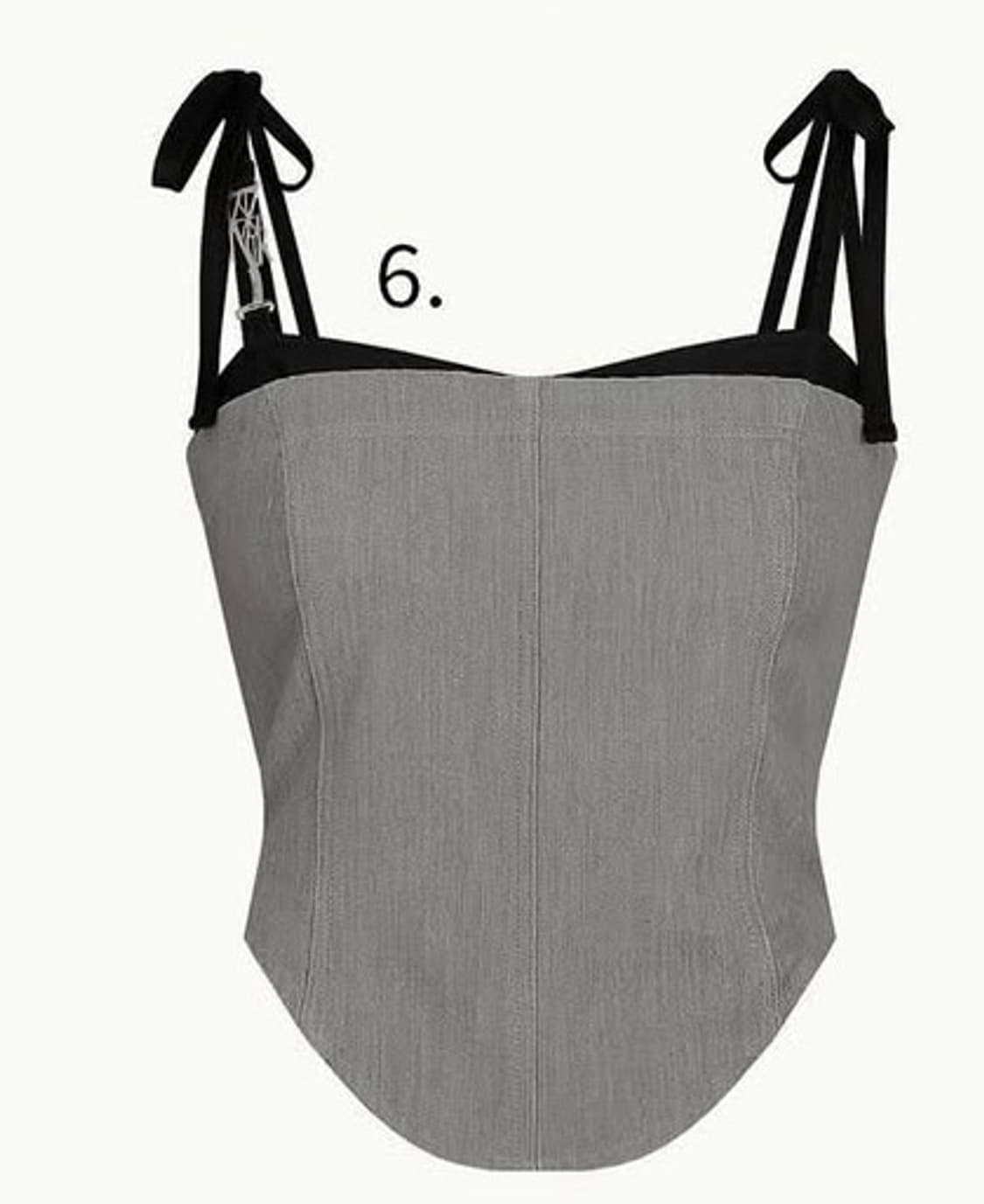 Kashiko 카시코 회색 뷔스티에 탑 상품이미지1