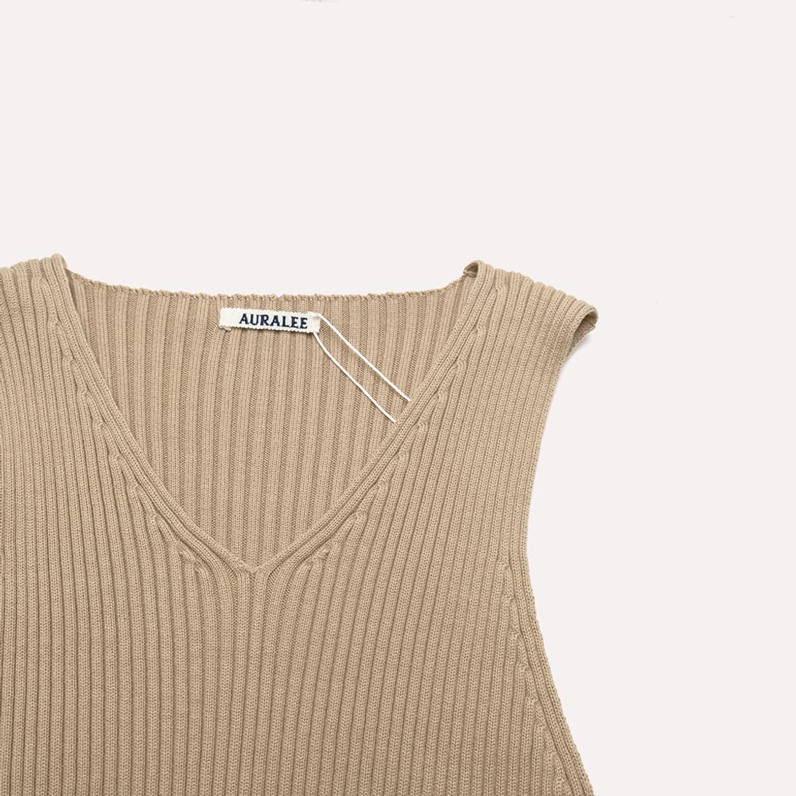 25ss cotton silk rib v-neck vest  상품이미지3