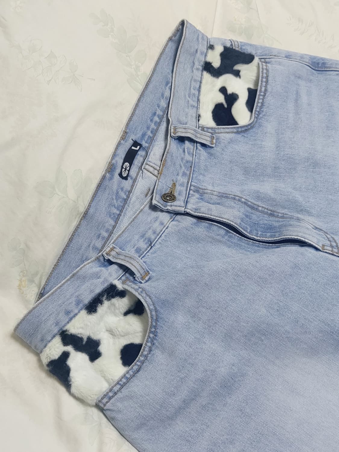 ERTR cow star Denim Pants Light Blue  상품이미지1