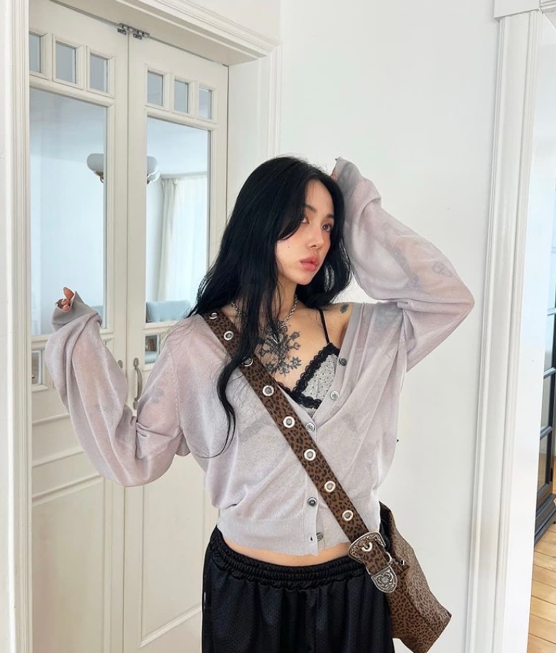 더미스테리어스호텔 시스루 가디건 상품이미지3