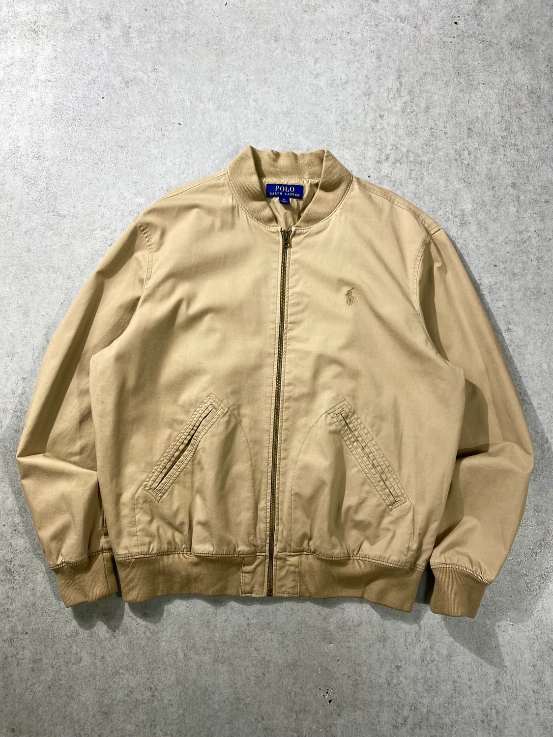 [M] Polo Ralph Lauren 폴로 미니멀 베이지 코튼 블루종 상품이미지1