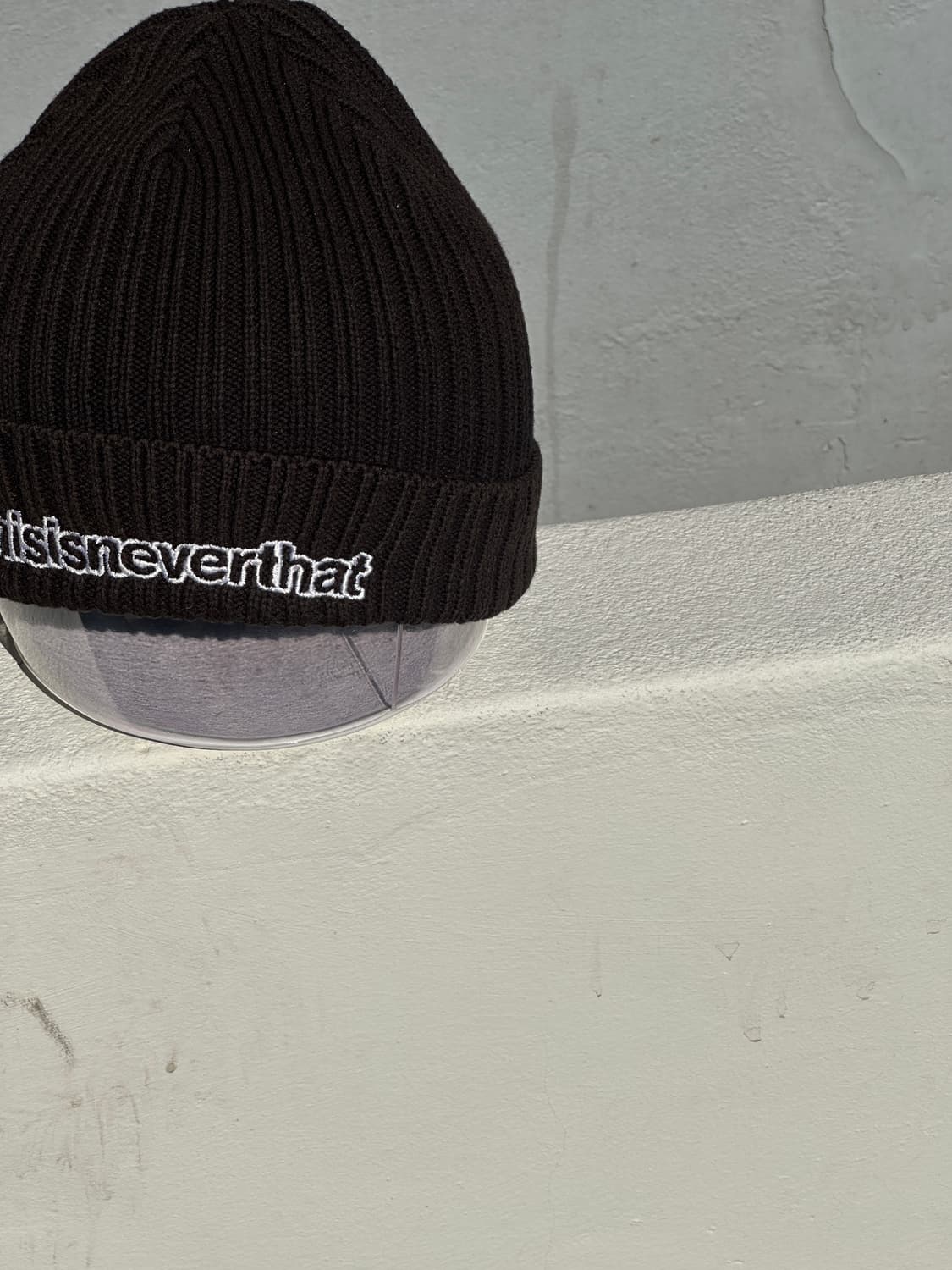[F] 디스이즈네버댓 로고 블랙 비니 모자 상품이미지3