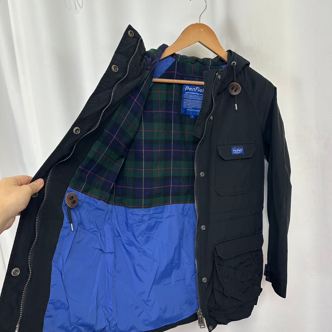  팬필드 여자 포켓 자켓 검정 S 상품이미지5