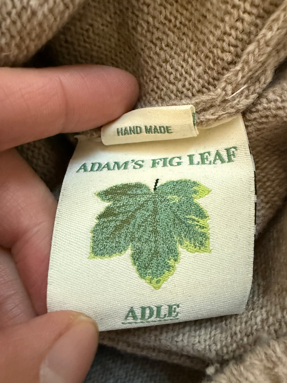 Adam's fig leaf 100%램스울 니트 베이지 49000원 상품이미지2