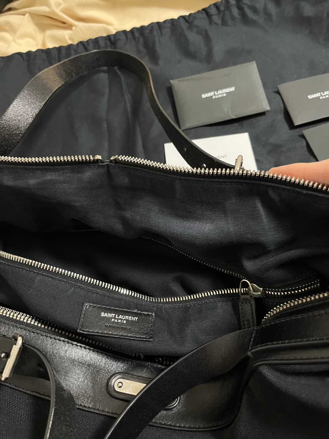 생로랑 파리 ID convertable bag canvas black 상품이미지9