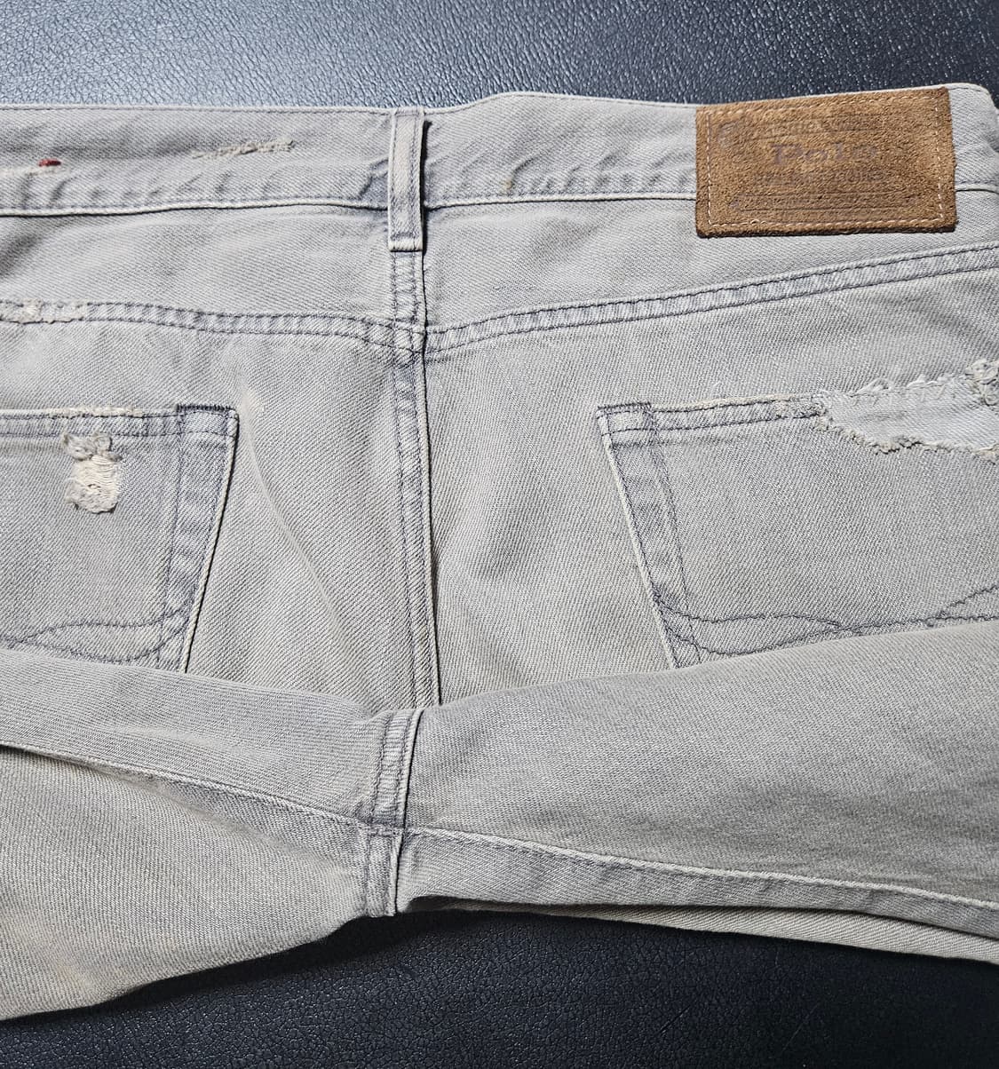 30/30 폴로 디스트레스드 그레이 진 데님 청바지 덩가리 설리반 슬림 상품이미지4