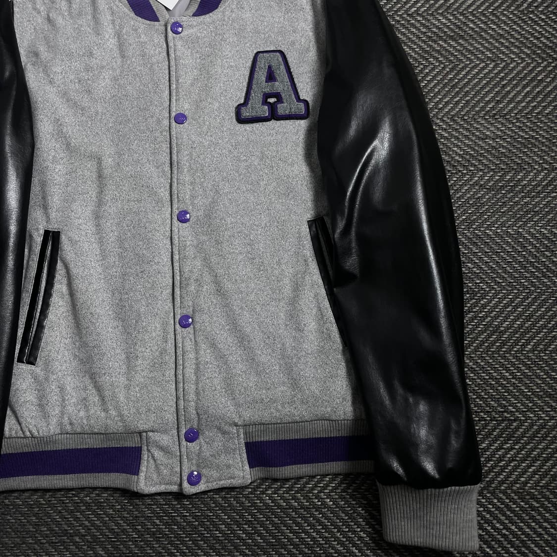 아디다스 빅로고 레더 스웻 바시티 자켓o 4026 상품이미지2