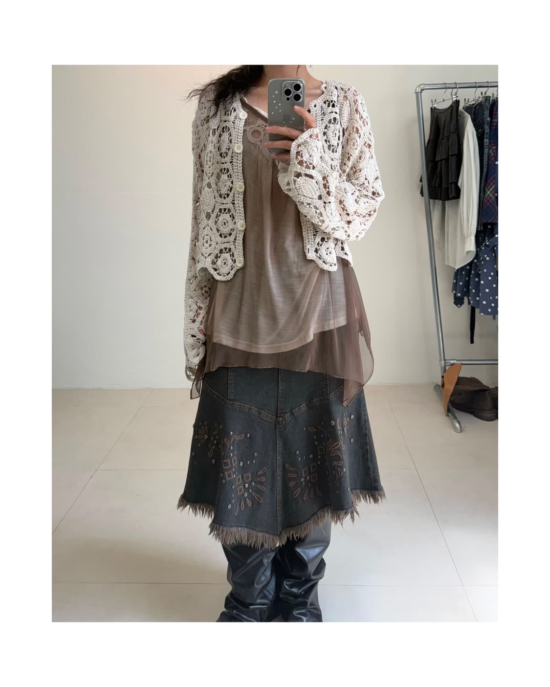 빈티지 크로셰 가디건 상품이미지2