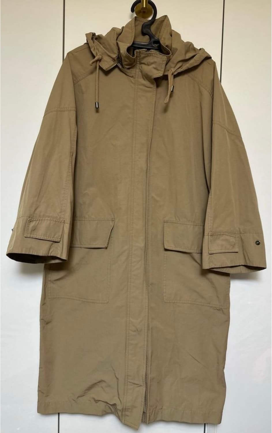 엣지 후드 롱 코트야상 남여공용 상품이미지2