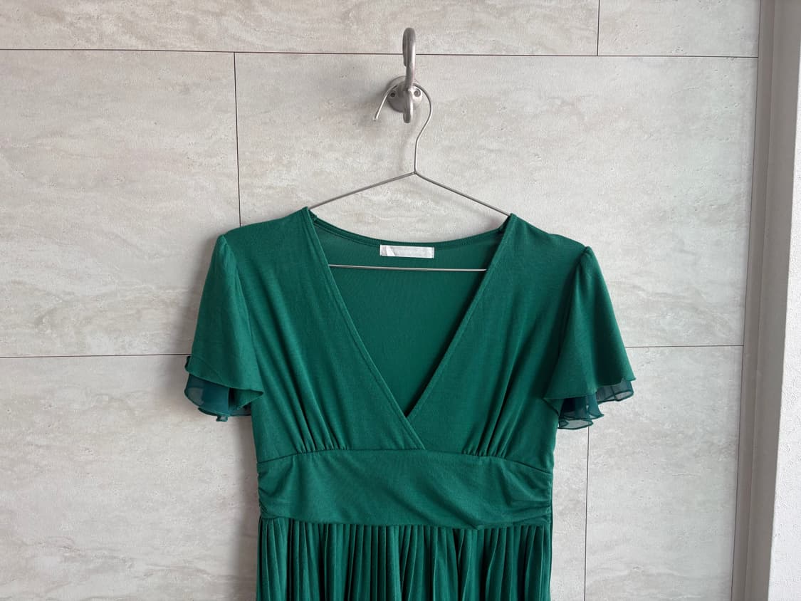 deep v pleated top 상품이미지5